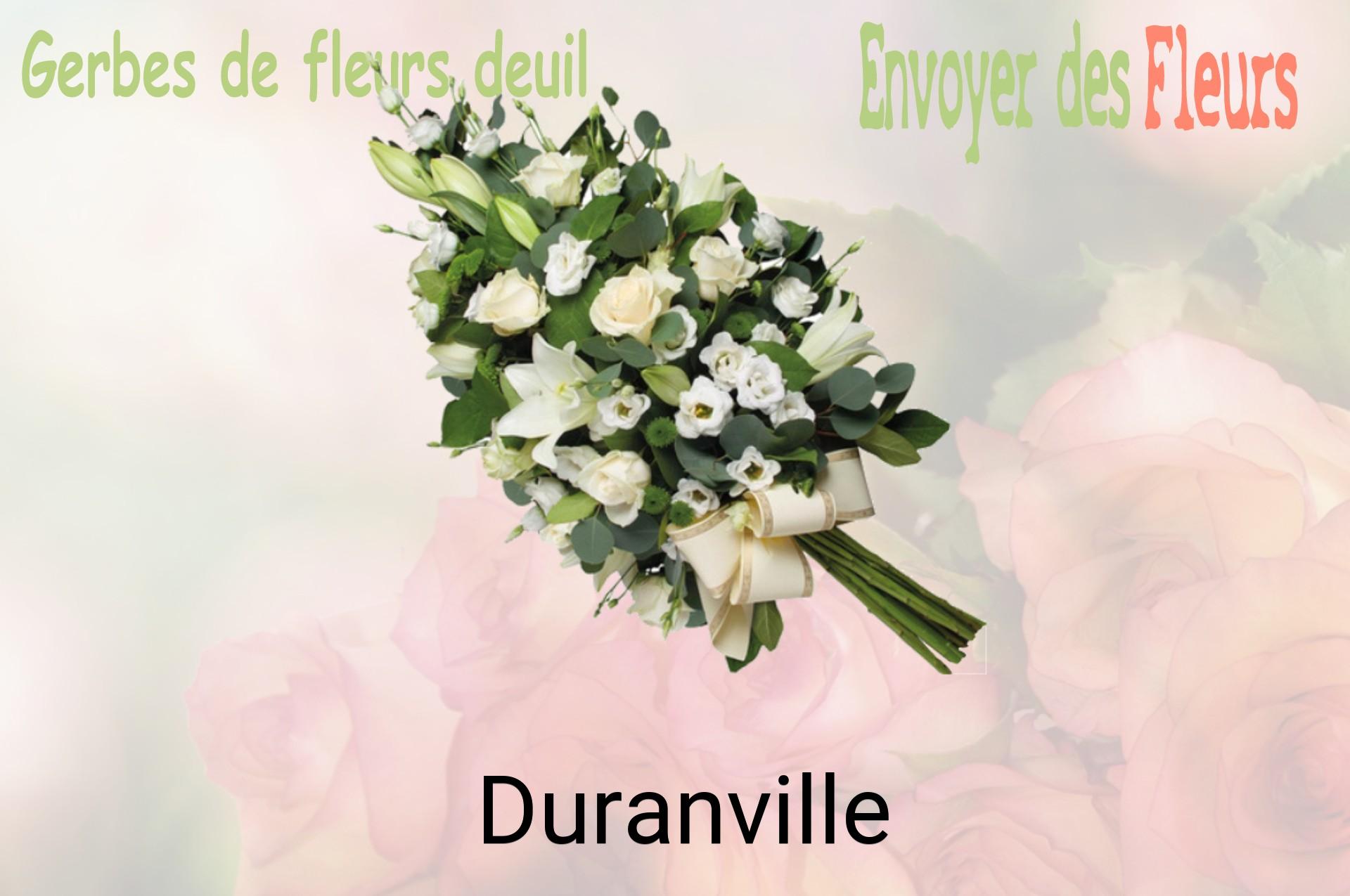 Gerbe de fleurs de deuil livrée à Duranville